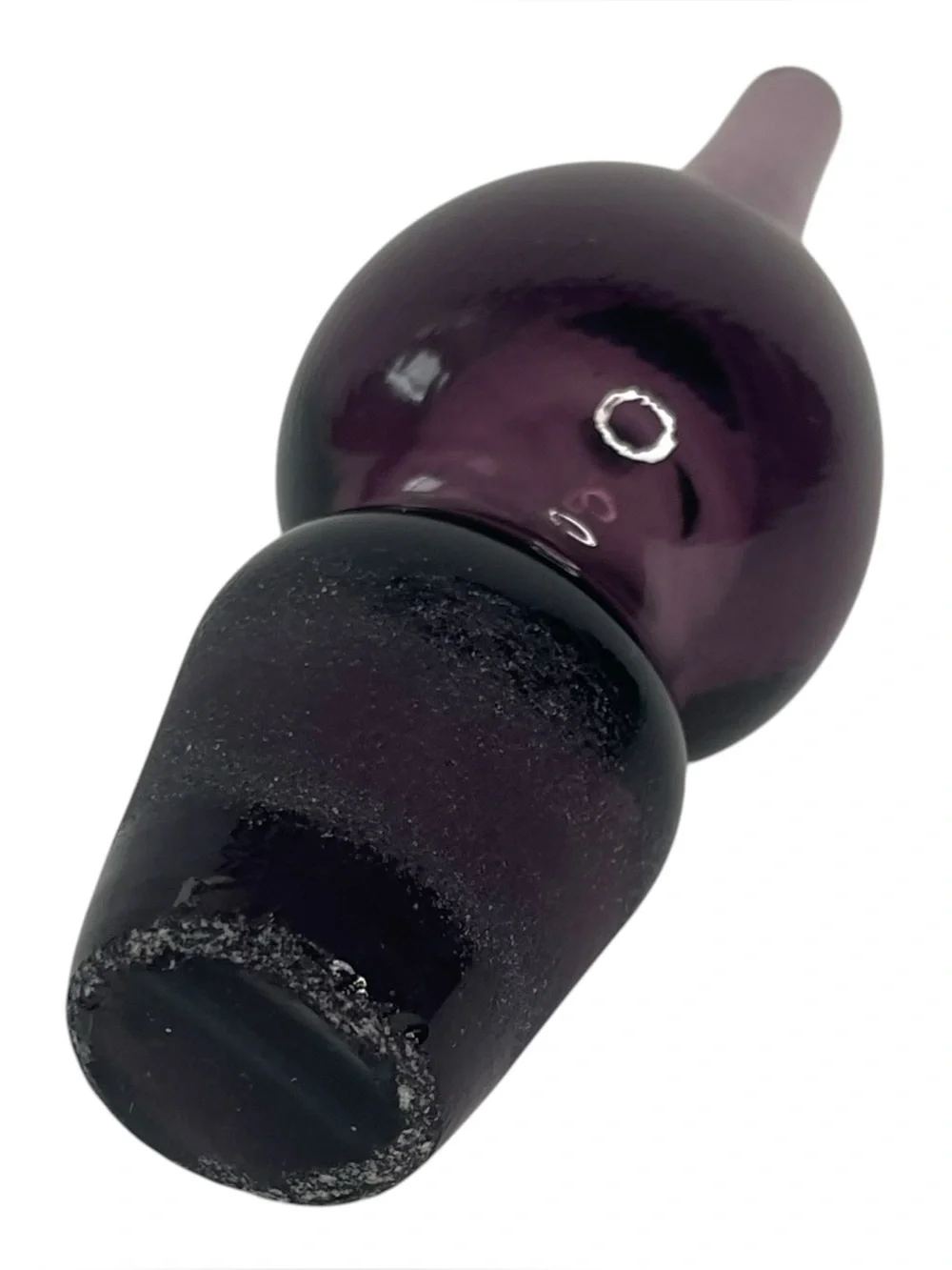 Vintage Empoli Style Amethyst Purple Glass Genie Decanter Stopper 15” MCM Italy